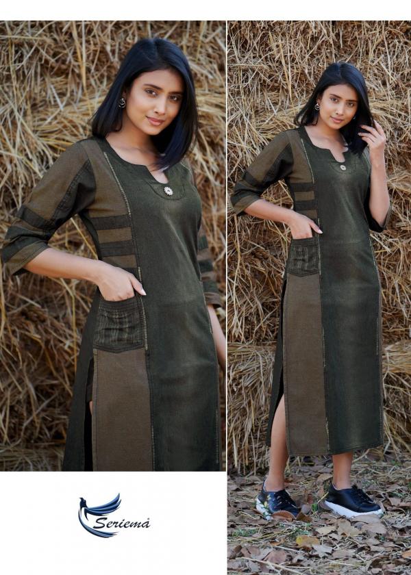 Seriema Kumb Capture 4 Fancy Wear Denim Kurti Collection